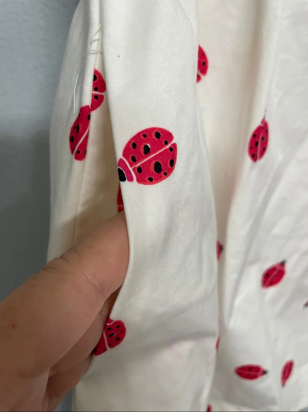 Kate Spade New York Girls Coreen Ladybug Pleated Skirt White Red Size 14 Youth